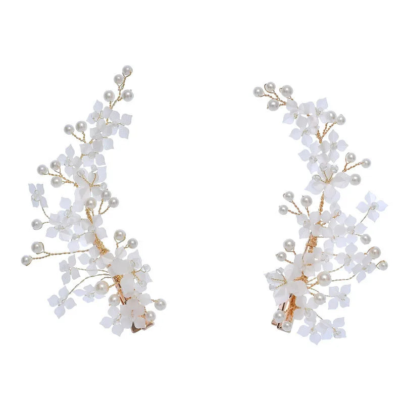 Floralbride Handmade Alloy Crystal Rhinestone Pearls Wedding Hair