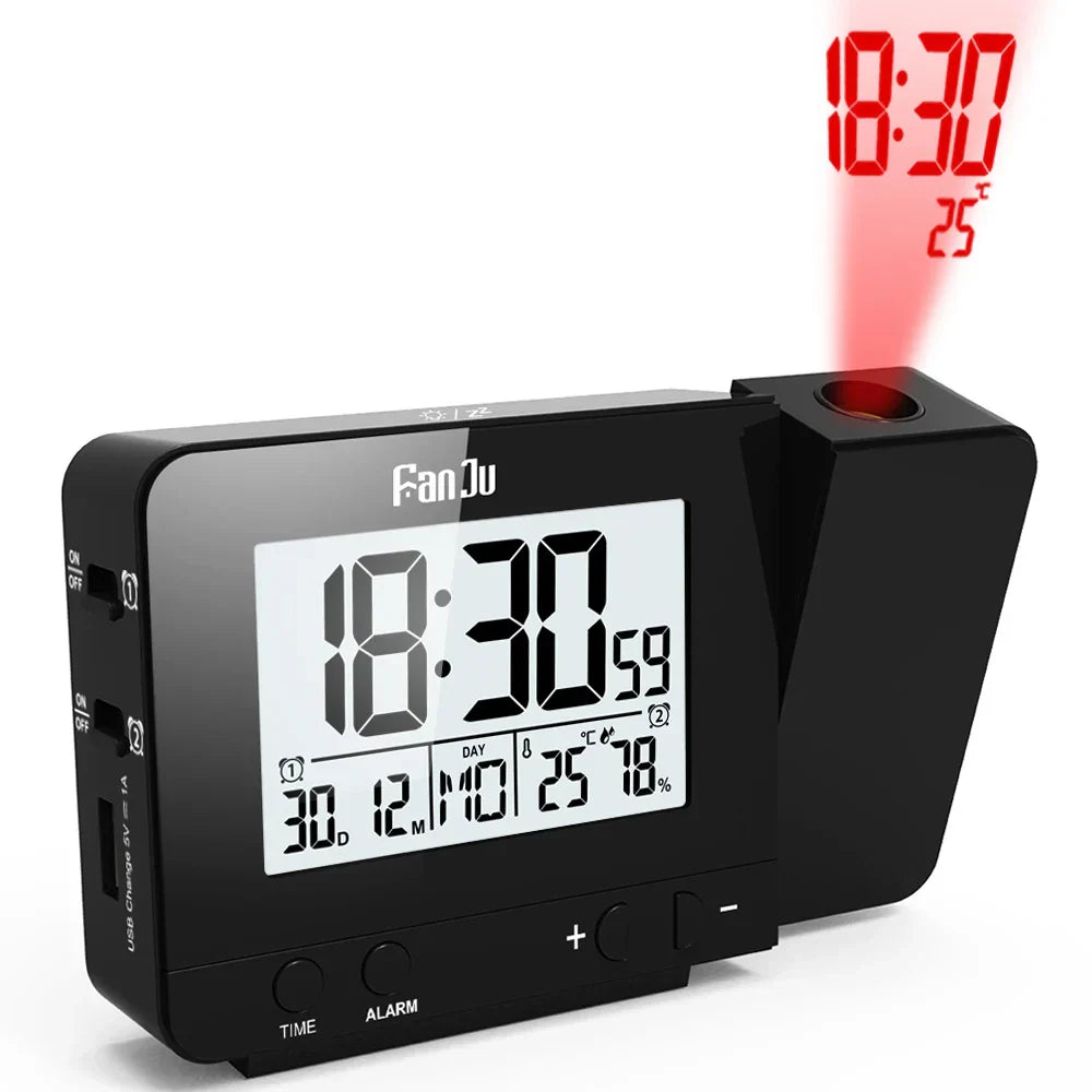 FanJu FJ3531 Alarm Clock Digital Date Snooze Function