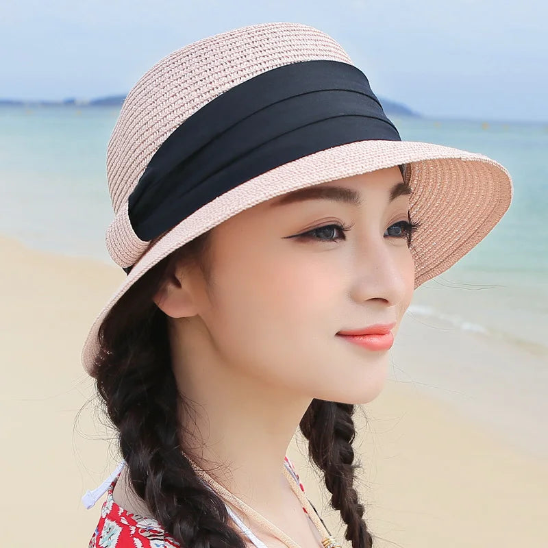 Muchique Boater Hats for Women Summer Sun Straw