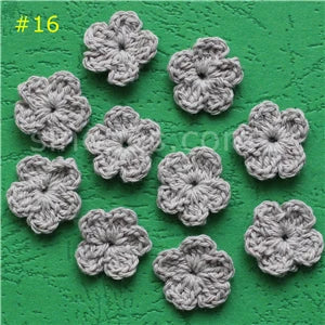 100 Colorfull Handmade Cotton Crochet Flowers, quilt scrapbooking