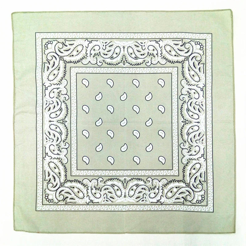 12pcs Polyester Cotton Cashew Flower Hiphop Bandanas For