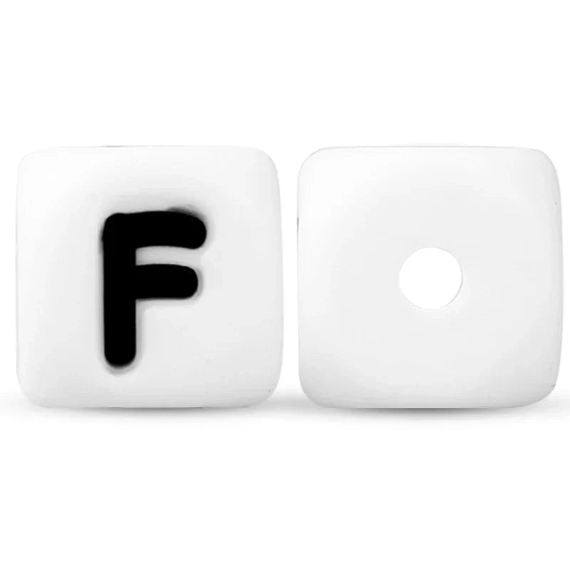 500pc/Lot 12MM Baby Silicone Letters Beads BPA Free