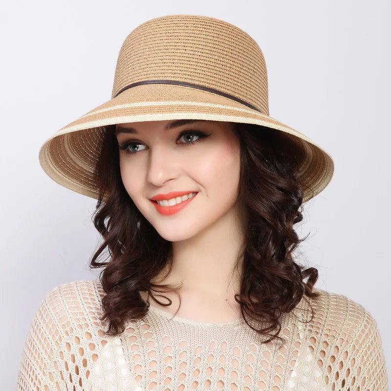 Muchique Boater Hats for Women Summer Sun Straw