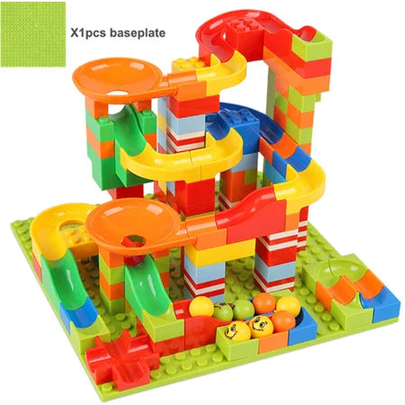 New Marble Race Run Block Small Size Building