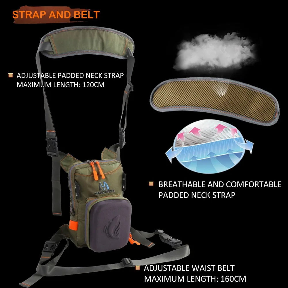 Maximumcatch Fly Fishing Chest Bag With Molded Fly
