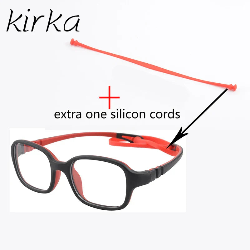Kirka Flexible Myopia Optical Children Glasses Frame Solid