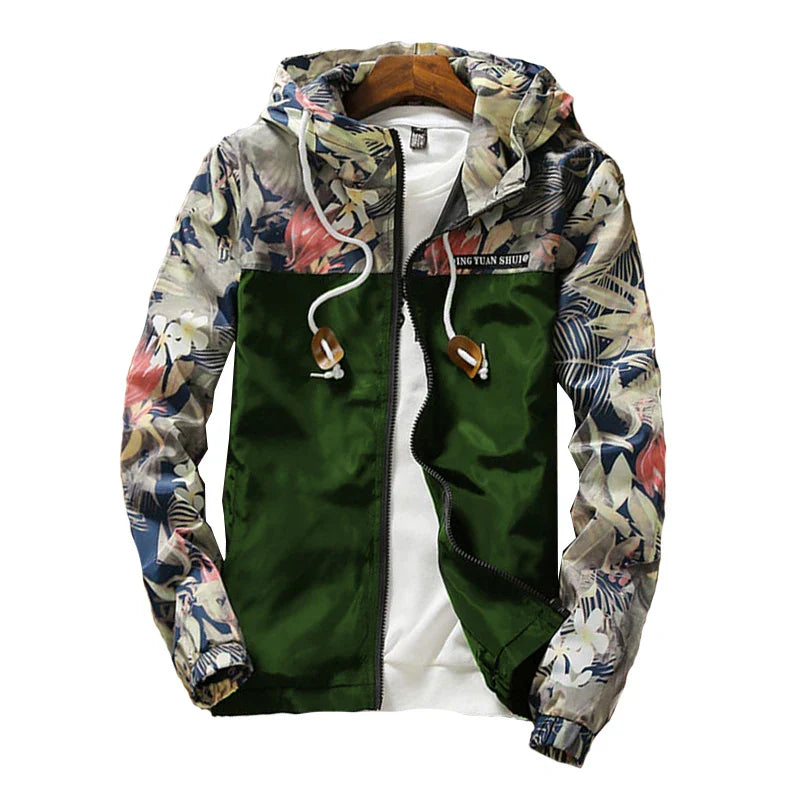 Windbreaker Jackets Mens Hooded Jacket Sportswear Bomber Jacket