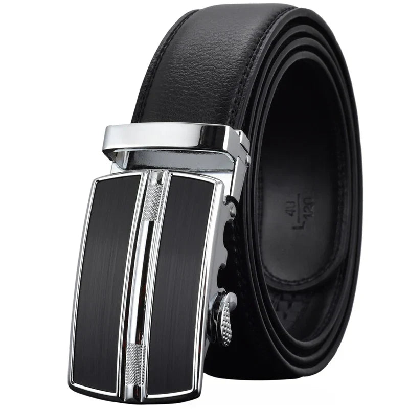 Men's Belts Luxury Automatic Buckle Genune Leather Strap