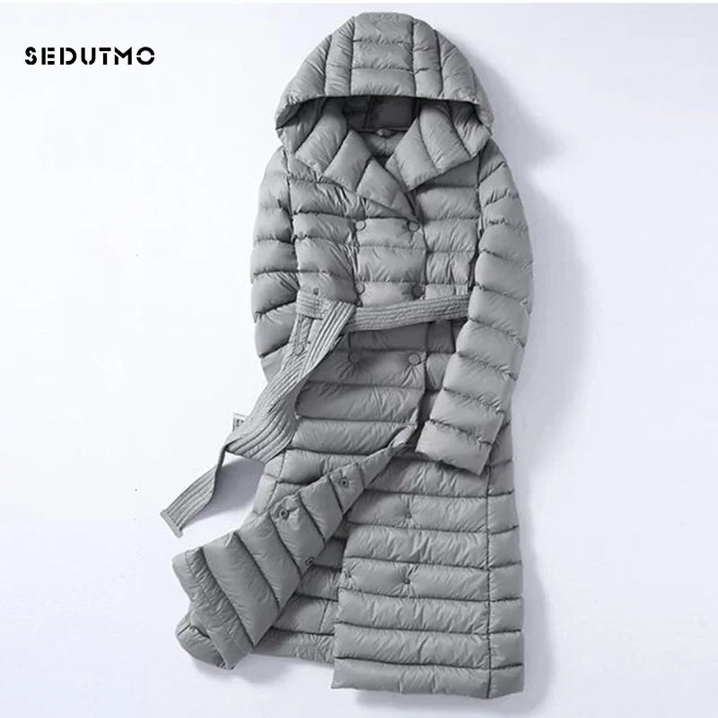 SEDUTMO Winter Long Womens Down Jackets Ultra Light