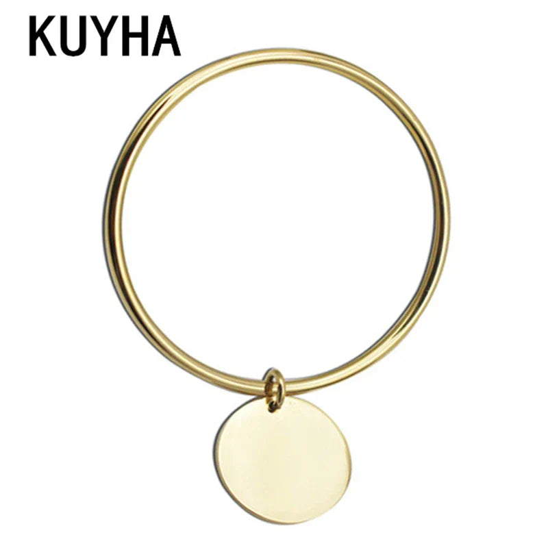 Fashion Bracelet Bracelet & Bangle Laser Logo/Name Round