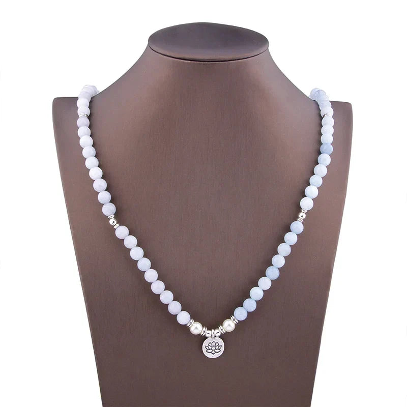 Women Bracelet Natural Stone Bracelet Beads Aquamarin with