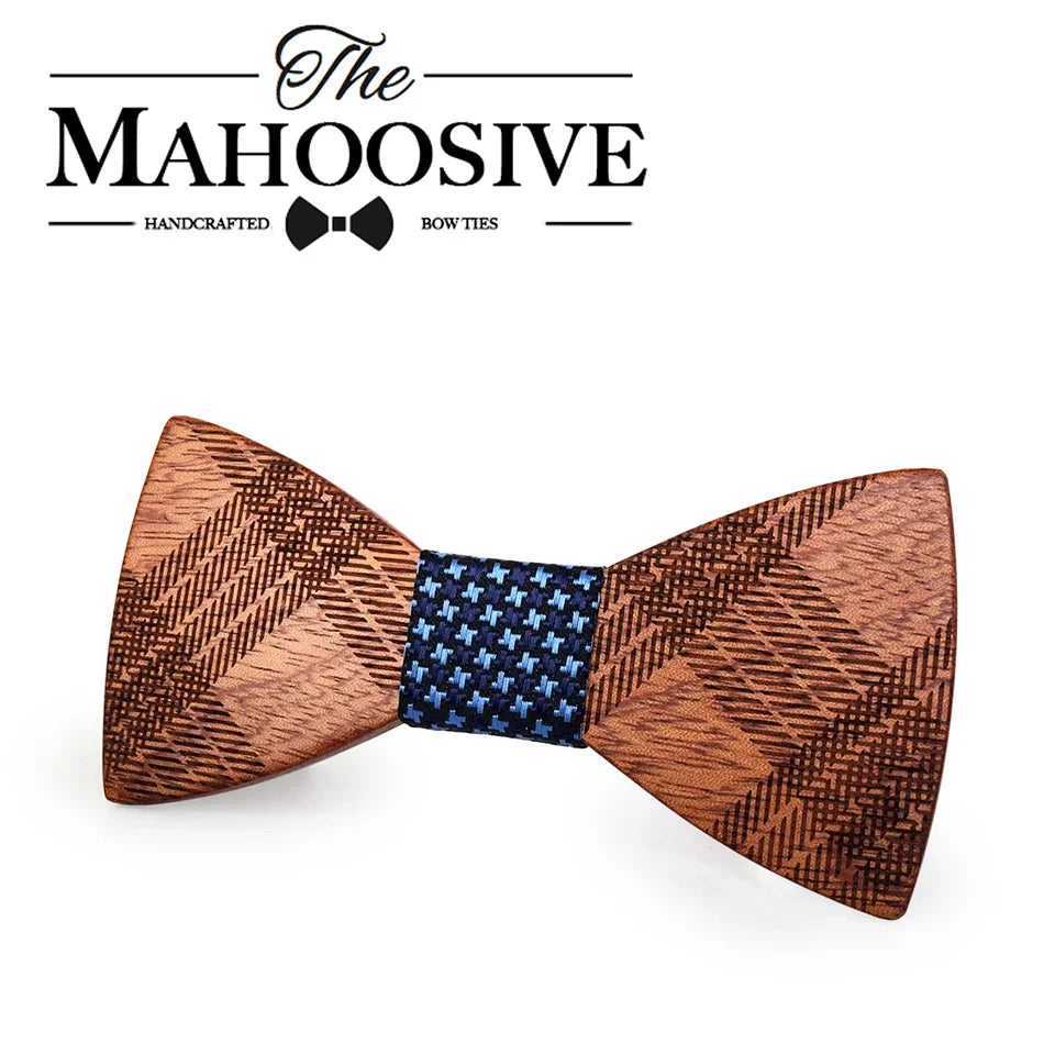 Mahoosive Wood Bow Ties for Mens Wedding Suits