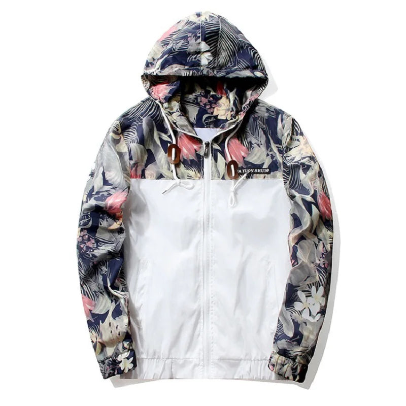 Windbreaker Jackets Mens Hooded Jacket Sportswear Bomber Jacket