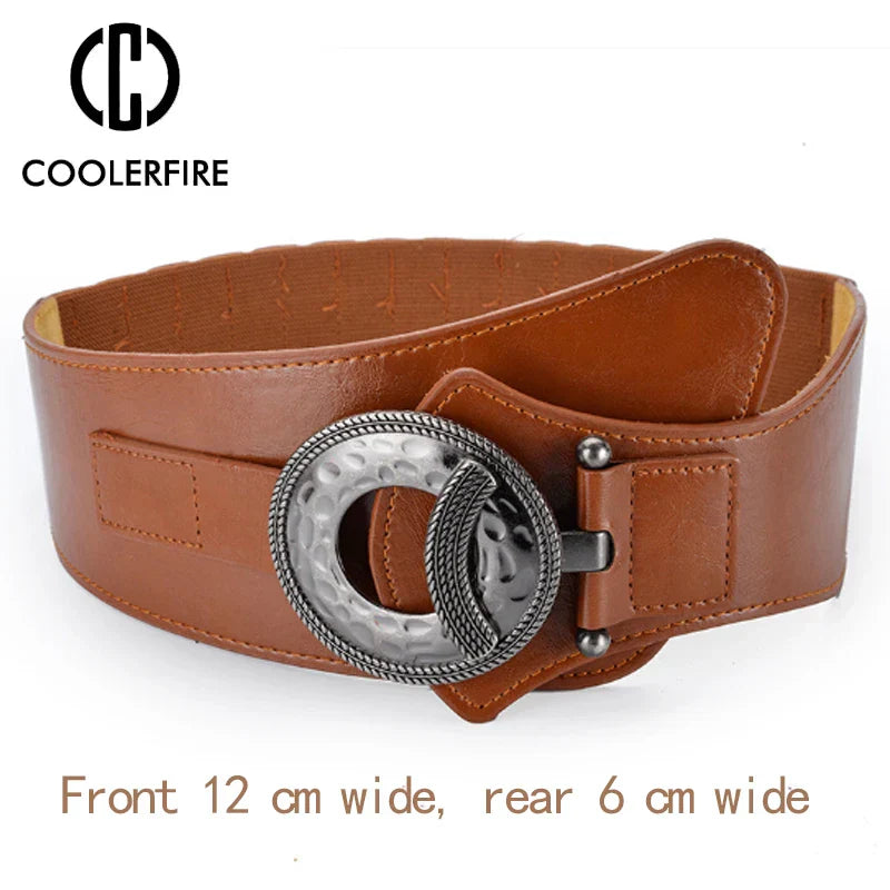 Hot Fashion Women Wide Waist Elastic Stretch Belt