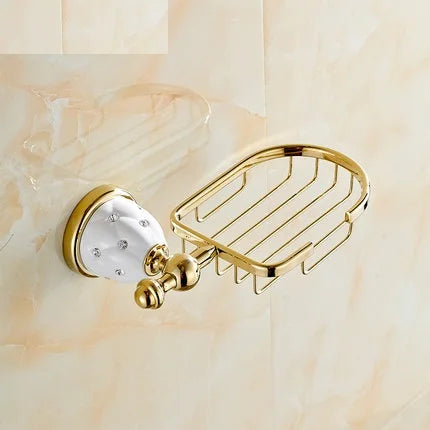New Golden Finish Brass Flexible Soap Basket /Soap