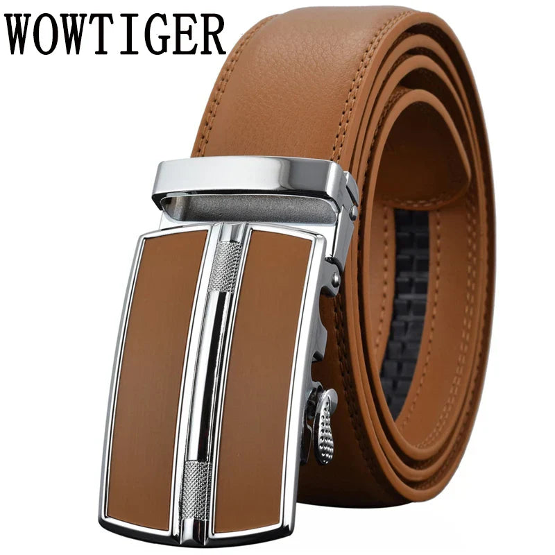 Men's Belts Luxury Automatic Buckle Genune Leather Strap