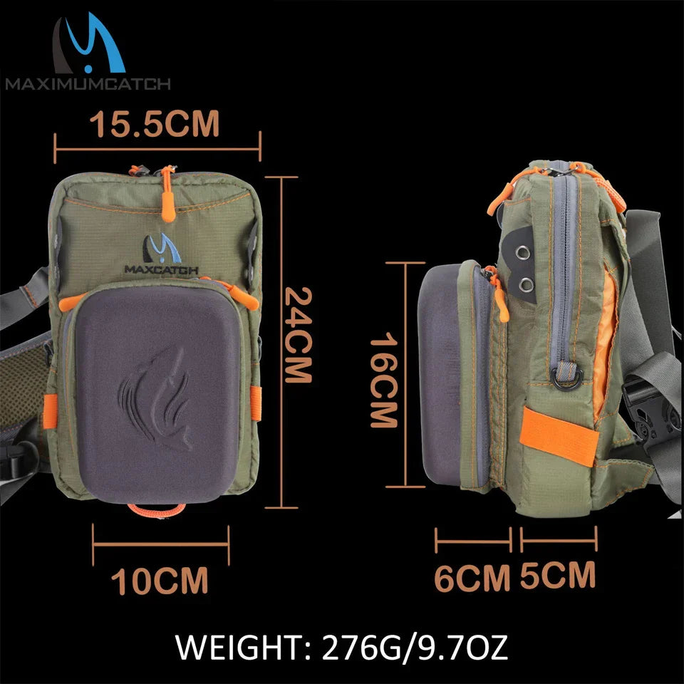 Maximumcatch Fly Fishing Chest Bag With Molded Fly