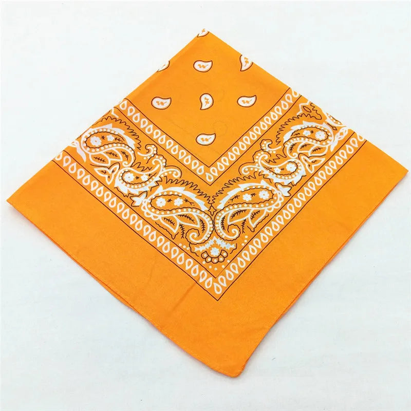 12pcs Polyester Cotton Cashew Flower Hiphop Bandanas For