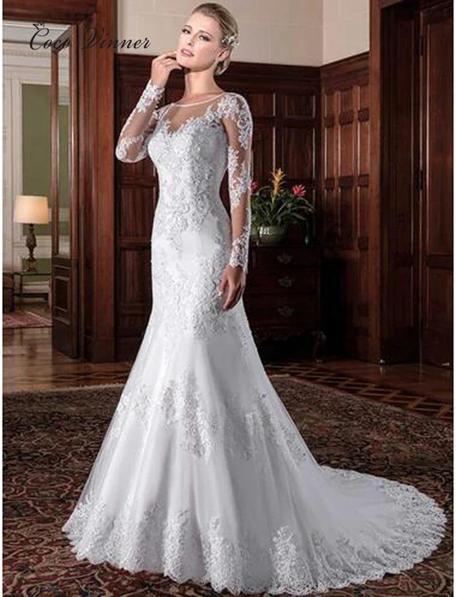 Illusion America Europe Mermaid Wedding Dress 2024 New