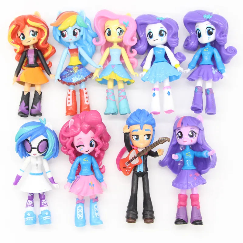 Fashion 9pcs/set My Little Pony Girls Unicorn High
