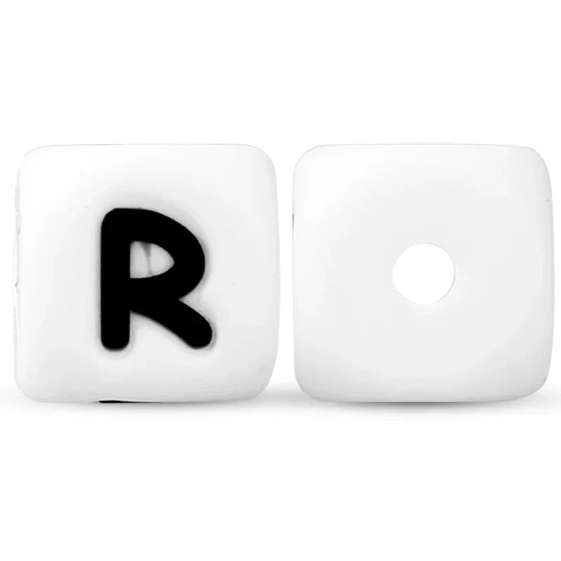 500pc/Lot 12MM Baby Silicone Letters Beads BPA Free