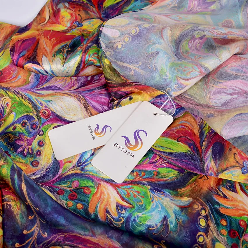 New Luxury Pure Silk Scarf Shawl Women