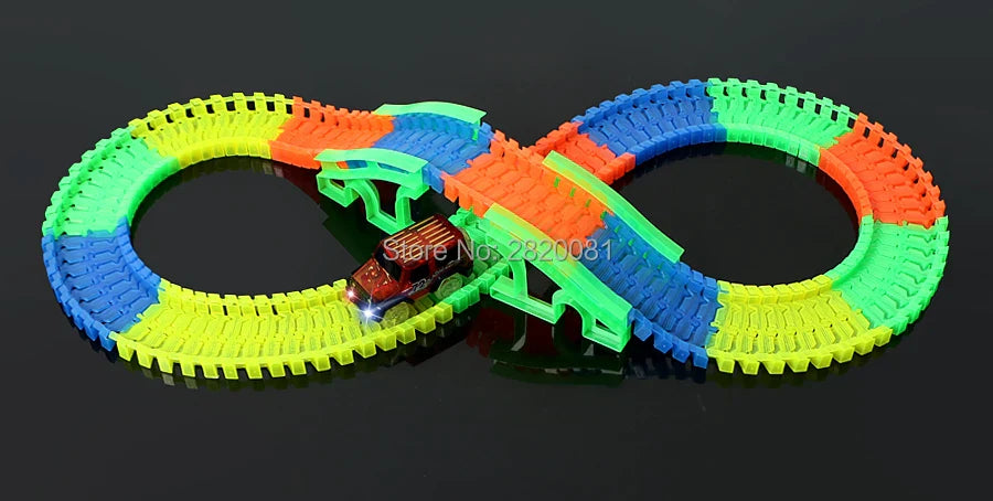 240pcs Race Track Car Glowing flexible soft Bend