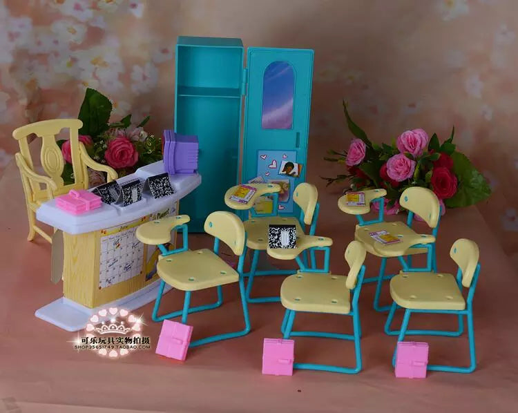 Accessories for barbie teacher classroom school original kitchen