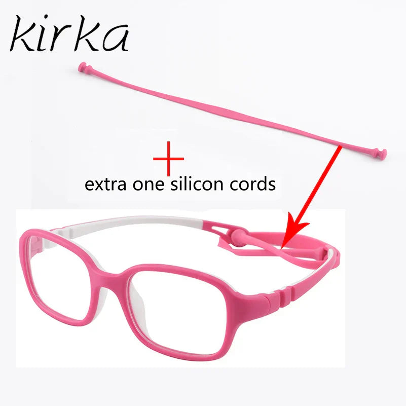 Kirka Flexible Myopia Optical Children Glasses Frame Solid