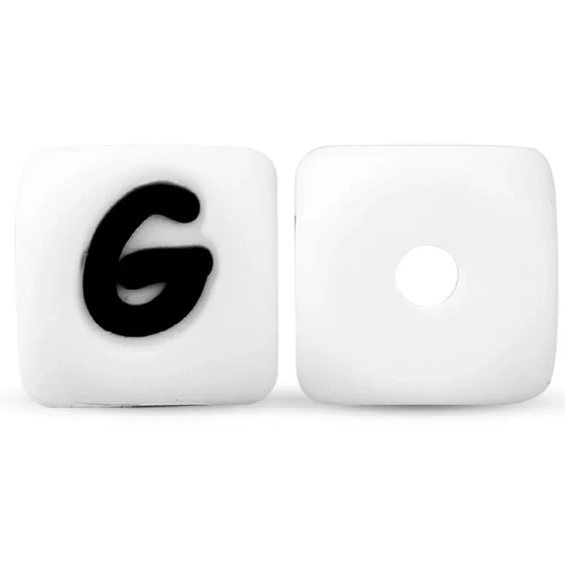 500pc/Lot 12MM Baby Silicone Letters Beads BPA Free