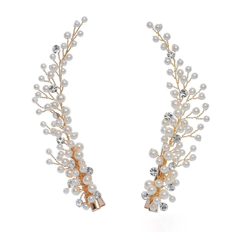 Floralbride Handmade Alloy Crystal Rhinestone Pearls Wedding Hair