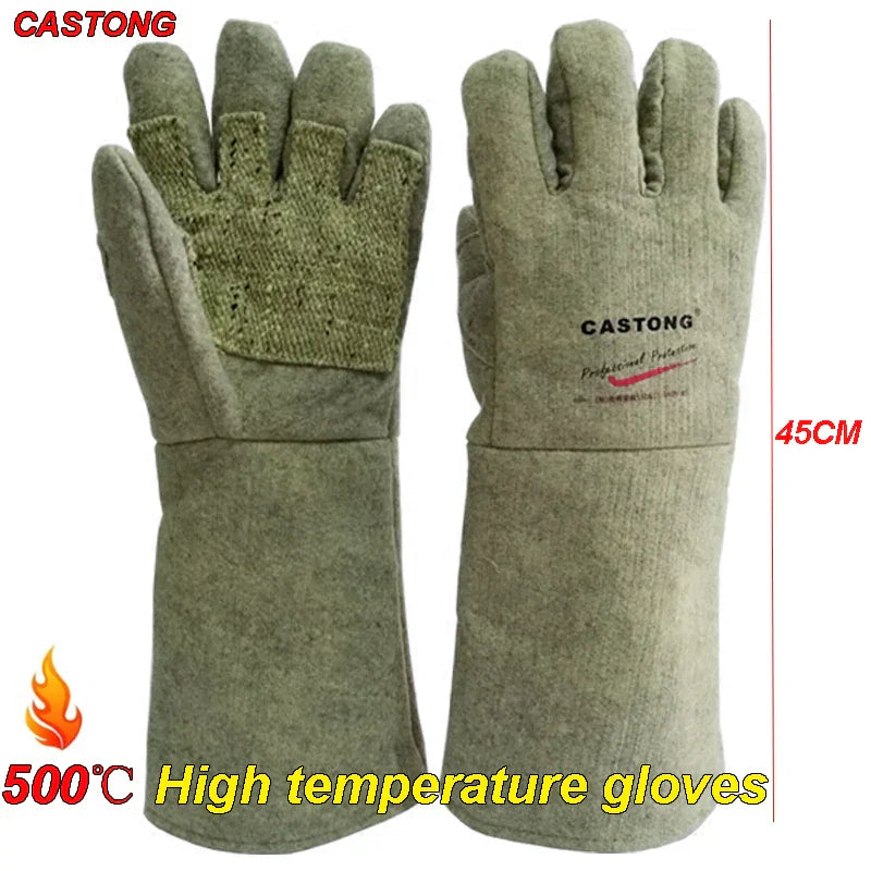 CASTONG 500 degree High temperature gloves 45cm Thickening