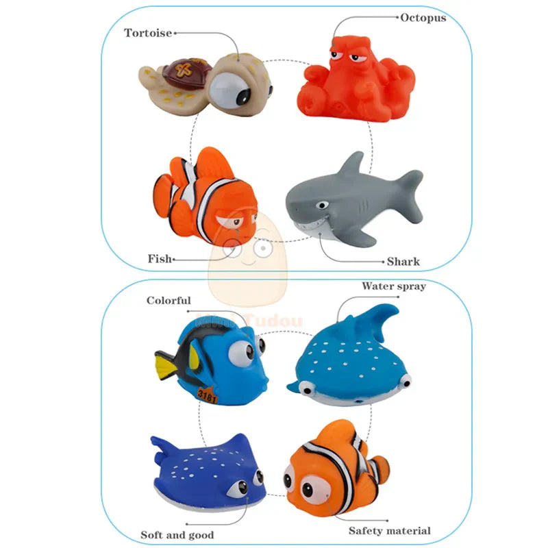 Baby Bath Toys Finding Fish Kids Float Spray