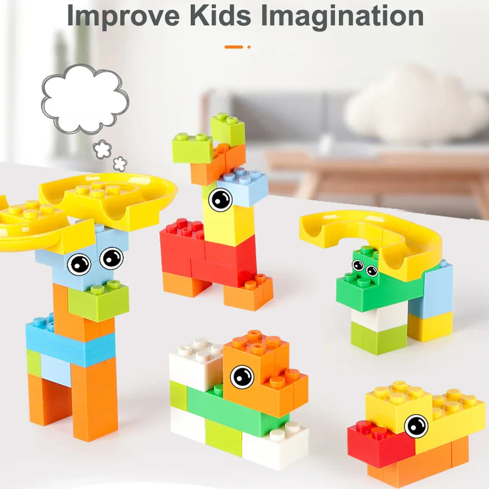 New Marble Race Run Block Small Size Building