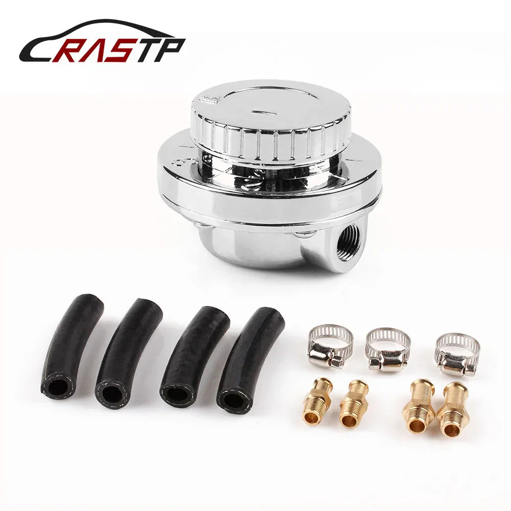 Silver 8mm & 10mm Manual Adjustable Fuel Pressure