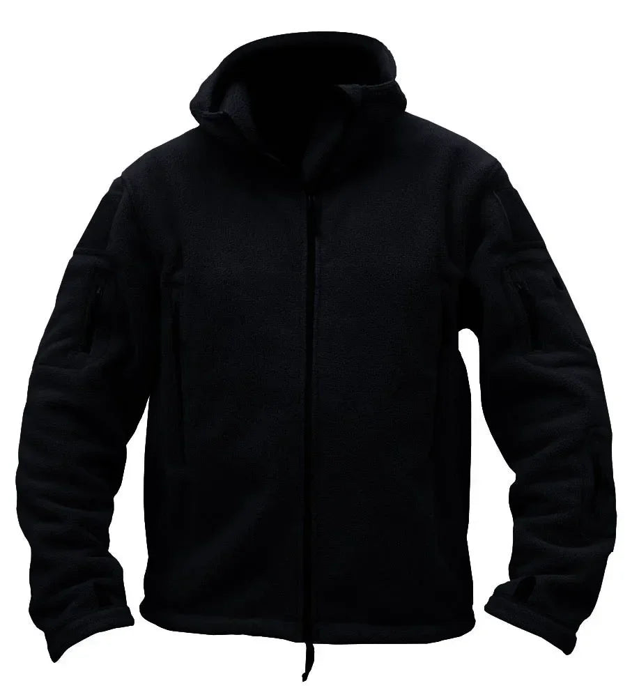 TACVASEN Winter Hooded Fleece Jackets Mens Zipper Pockets