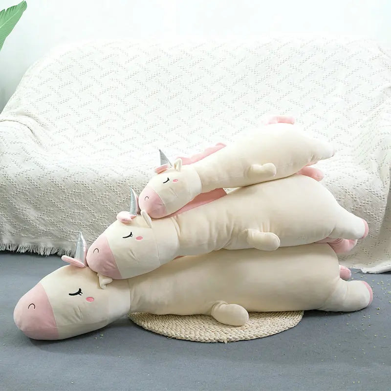 Giant Soft toy unicorn Stuffed Silver Horn Unicorn