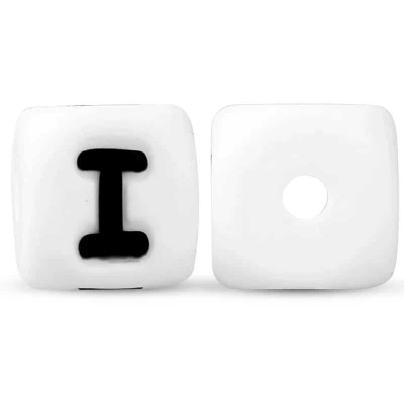 500pc/Lot 12MM Baby Silicone Letters Beads BPA Free