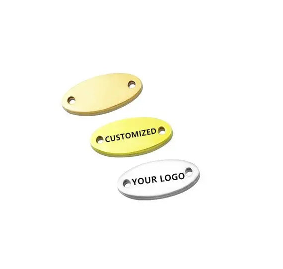50pcscustom your logo or designLaser Engraved clothing label14x6mm