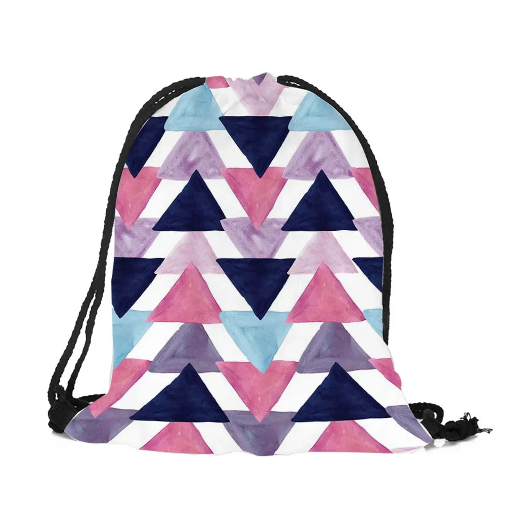 Simple Style Geometric Pattern Artistic Leaf Print Drawstring