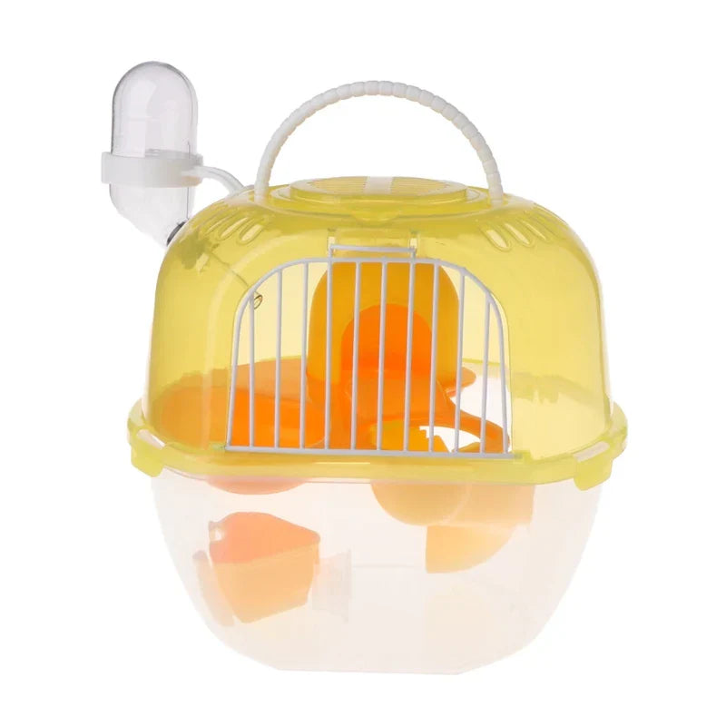 Portable Hamster Travel Carrier Practical Plastic Hamster Cage