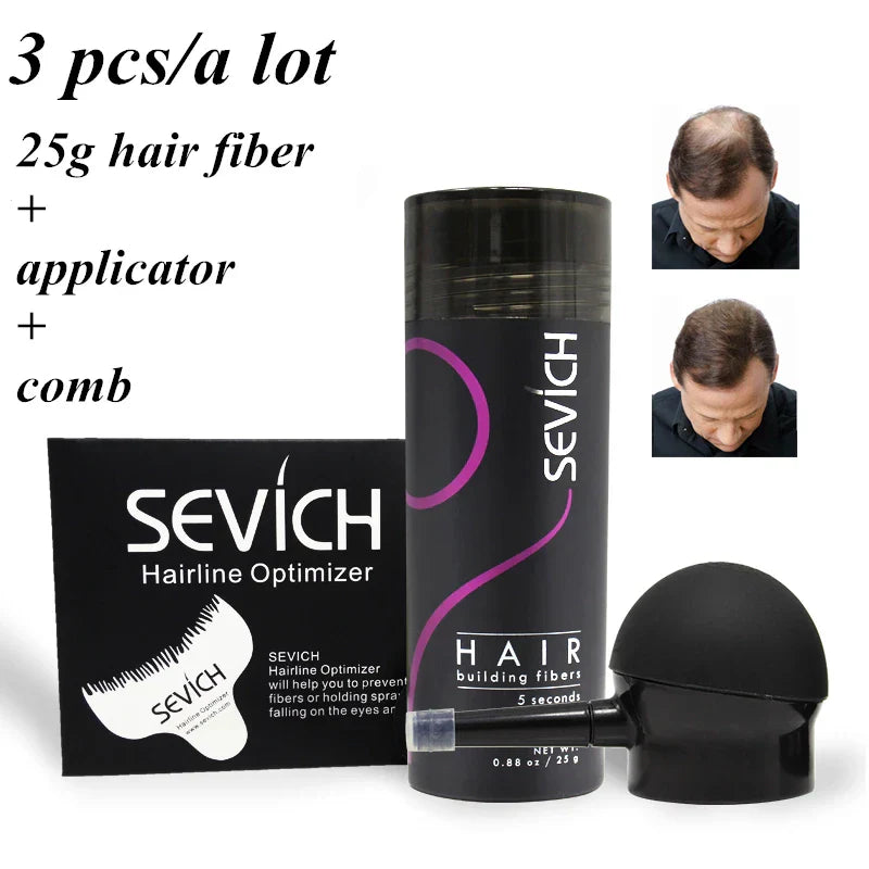 Sevich Hair Fiber 3 Kit 25g Keratin Fiber