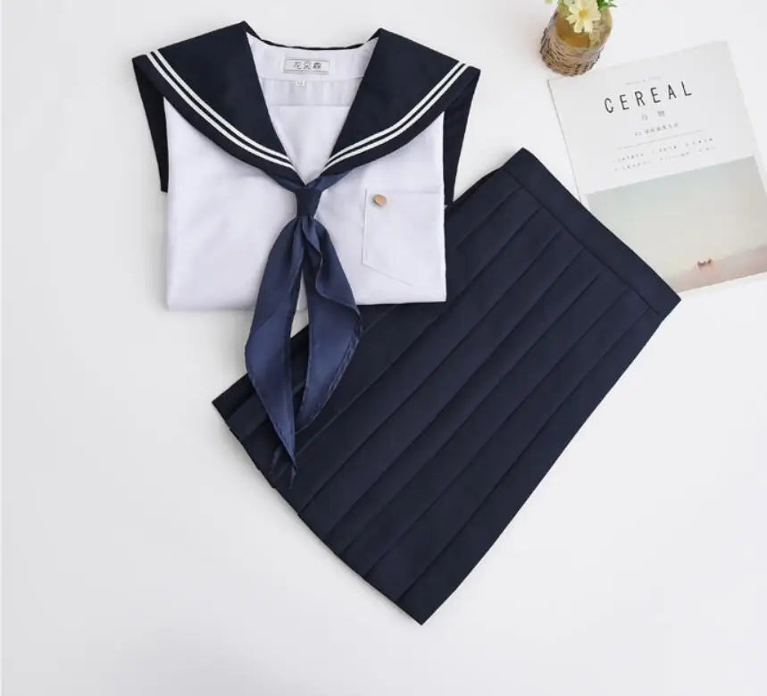JapaneseKorean Sailor Suit Cosplay Costumes School Uniforms Cute