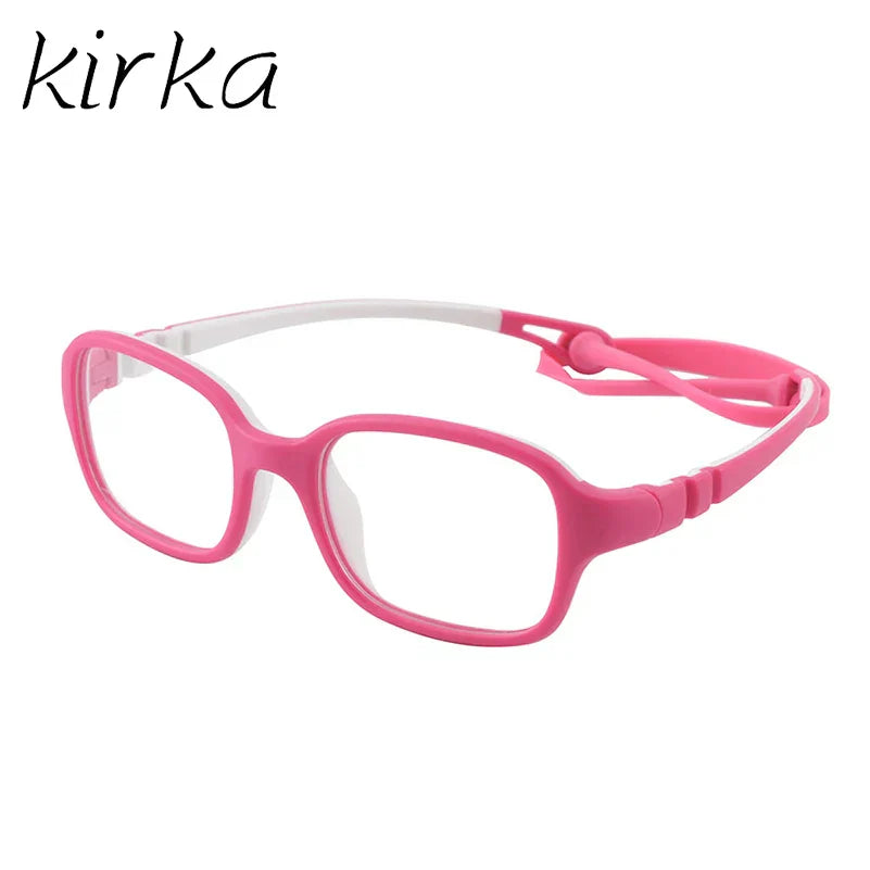Kirka Flexible Myopia Optical Children Glasses Frame Solid