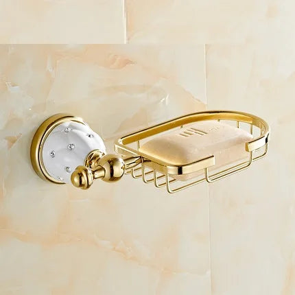 New Golden Finish Brass Flexible Soap Basket /Soap