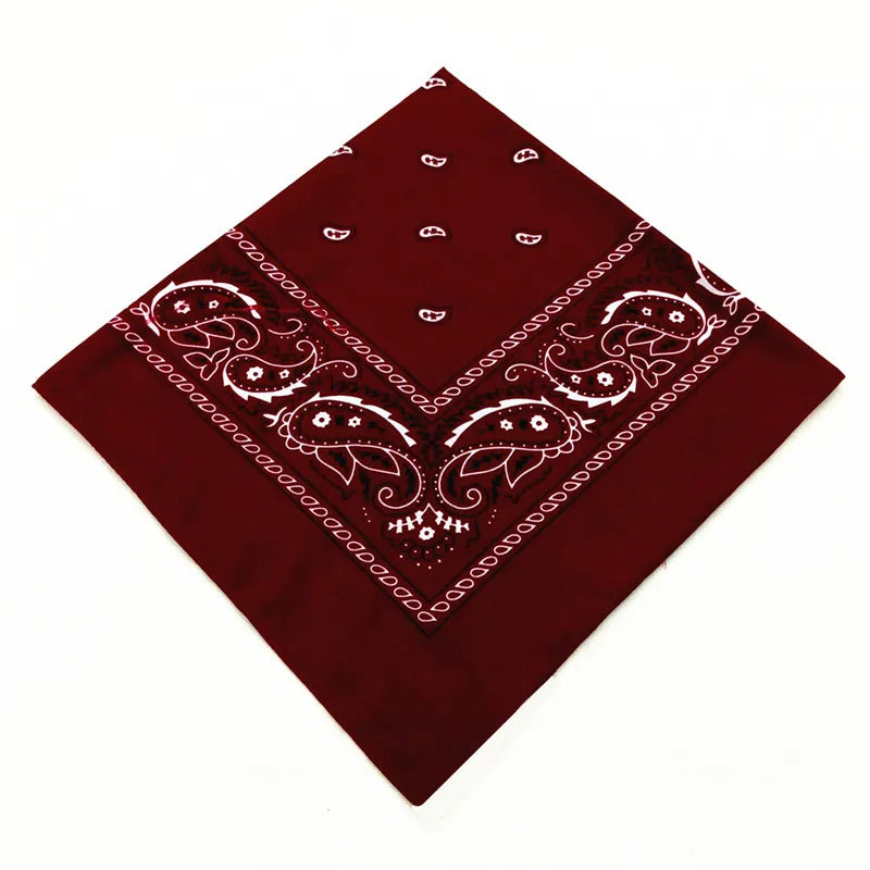 12pcs Polyester Cotton Cashew Flower Hiphop Bandanas For
