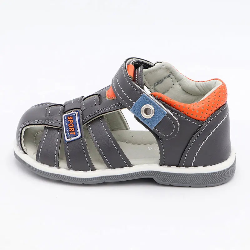 Cute eagle Summer Boys Orthopedic Sandals Pu Leather