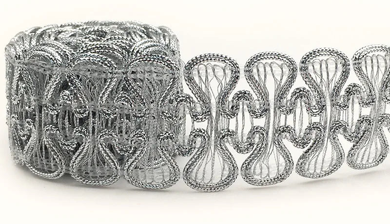 5m/lot Lace Trim Fabric Sewing Lace Gold Silver