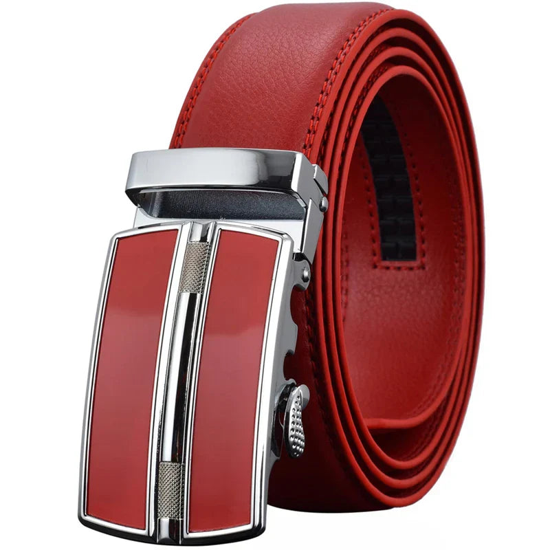 Men's Belts Luxury Automatic Buckle Genune Leather Strap