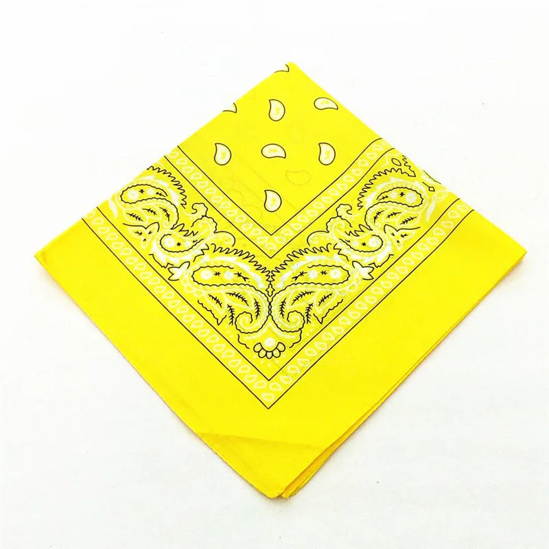12pcs Polyester Cotton Cashew Flower Hiphop Bandanas For